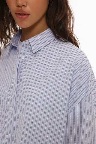 Camicia oversize - Celeste