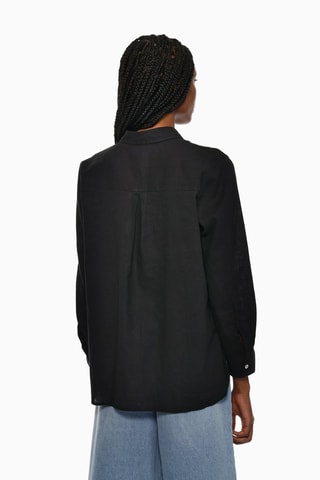 Camicia in lino - Nero