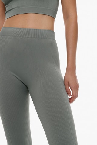 Leggings a vita alta - Kaki