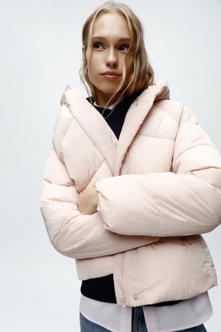 Piumino con cappuccio - Rosa