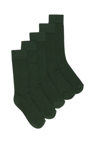 5 paia di calze - Verde scuro