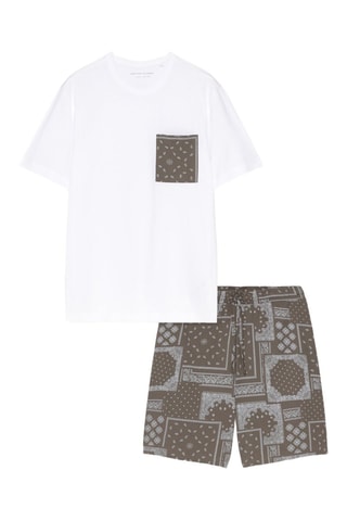 Pigiama - Bianco e grigio