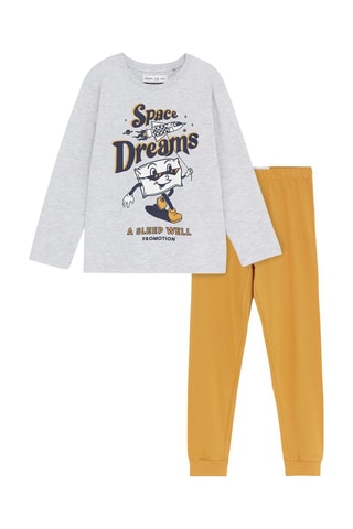 Pigiama - Grigio melange e senape