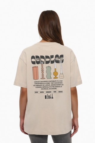 T-shirt oversize - Beige