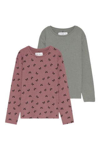 2 t-shirt - Verde oliva e rosa antico