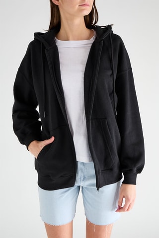 Felpa con cappuccio - Nero