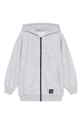 Felpa con cappuccio - Grigio chiaro melange