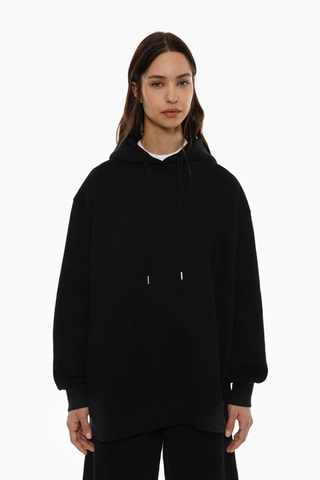 Felpa con cappuccio - Nero