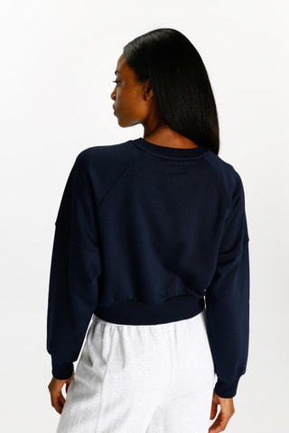 Felpa cropped - Navy