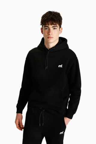 Felpa con cappuccio - Nero