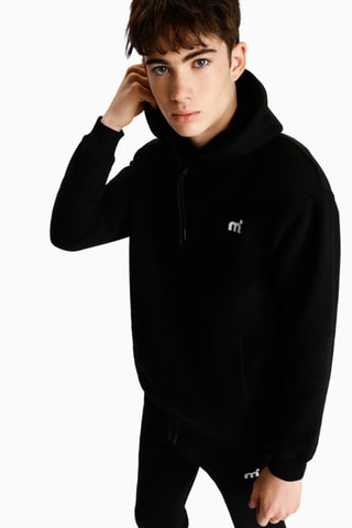 Felpa con cappuccio - Nero