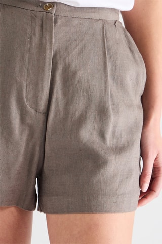 Shorts a vita alta - Taupe