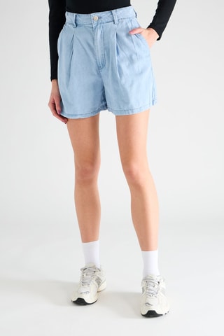 Shorts in jeans a vita alta - Azzurro