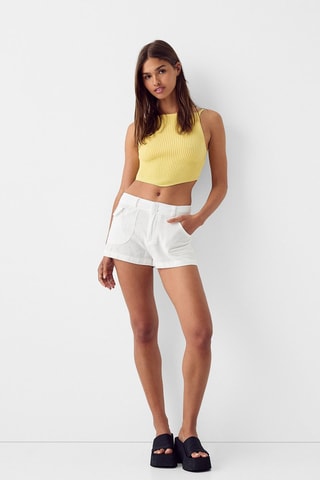 Shorts in lino - Ecrù