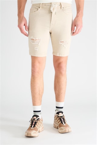 Bermuda in jeans - Beige