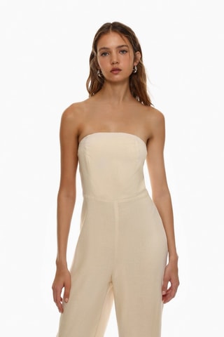 Tuta bustier - Taupe