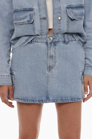 Minigonna in jeans - Celeste