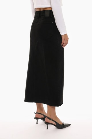 Gonna midi in jeans - Nero