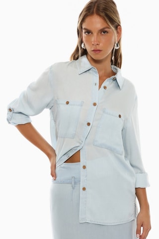 Gonna lunga in jeans - Celeste