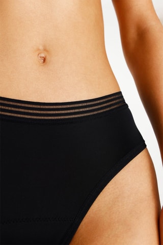 2 slip mestruali a vita alta - Nero