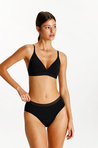 2 slip mestruali a vita alta - Nero