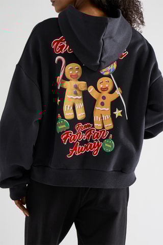 Felpa con cappuccio - Nero