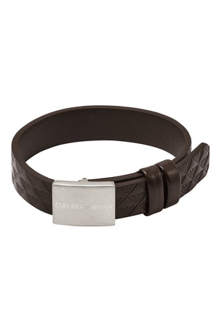 Bracelet en cuir - Noir et argenté