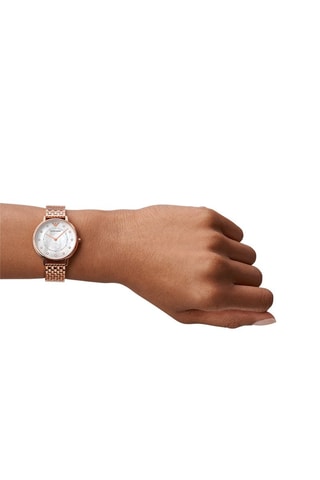 Montre à quartz en acier - Doré rose