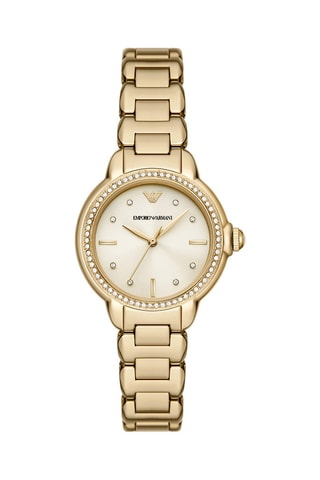 Montre à quartz en acier - Doré