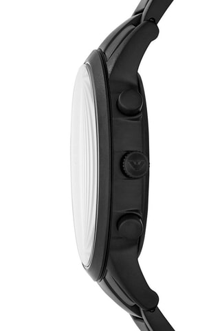 Montre à quartz en acier - Chronographe - Noir