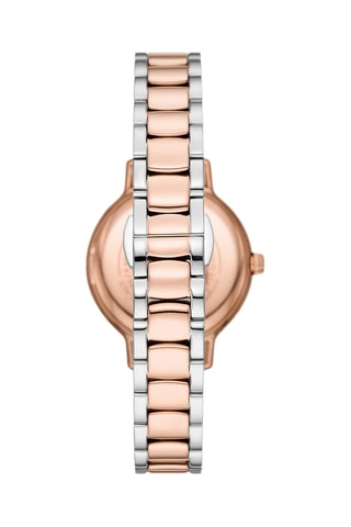 Montre à quartz en acier - Argenté et doré rose