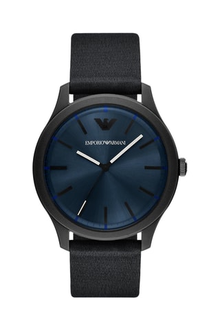 Montre à quartz en textile - Noir