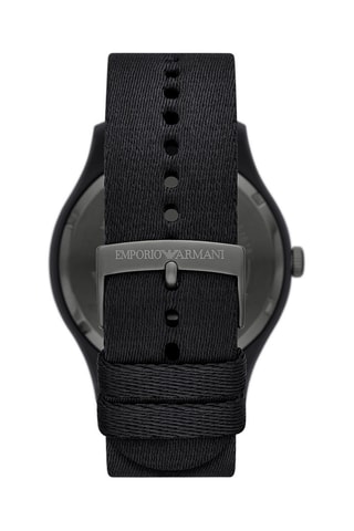 Montre à quartz en textile - Noir