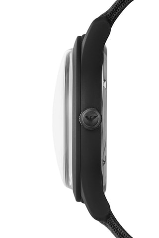 Montre à quartz en textile - Noir