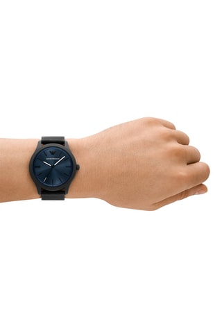 Montre à quartz en textile - Noir