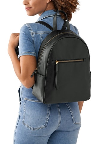 Mochila de piel - Negro