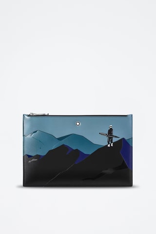 Bolso de mano de piel - Azul