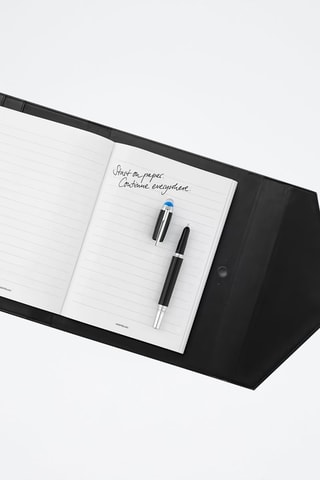 Bolso de mano de piel - Negro