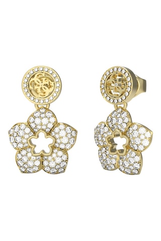 Pendientes Shining Winter - Dorado y blanco