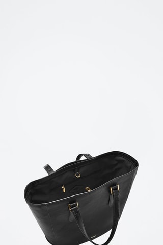Bolso shopper de piel Tessa Carryall - Negro