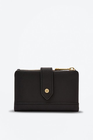 Cartera de piel Lainie - Negro