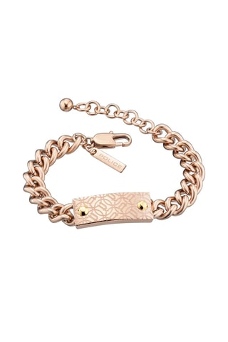 Pulsera chapada en ion de oro rosa Flair