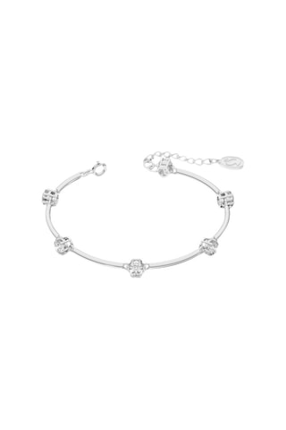 Pulsera con cristales Swarovski - Plateado