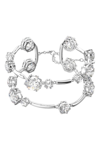 Pulsera de doble vuelta Constella - Plateado y blanco