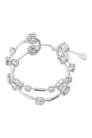 Pulsera de doble vuelta Constella - Plateado y blanco