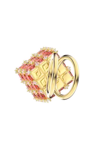 Anillo con cristales Swarovski Curiosa - Chapado en oro amarillo