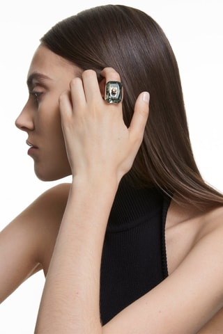 Anillo con cristales Swarovski Numina - Chapado en oro amarillo