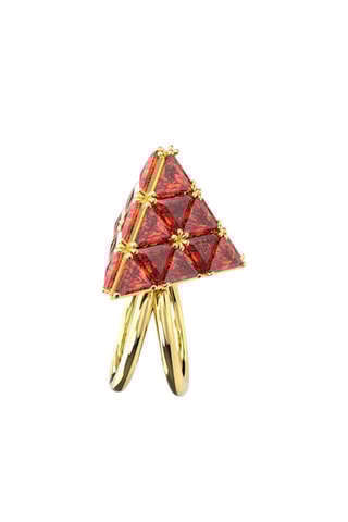 Anillo con cristales Swarovski Curiosa - Chapado en oro amarillo