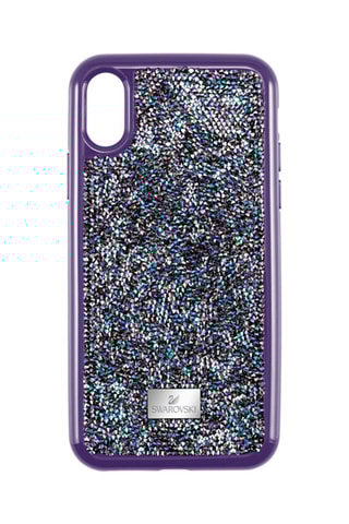 Carcasa iPhone XS Max con cristales Swarovski Glam Rock - Violeta