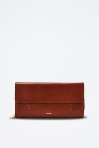 Cartera de piel - Marrón 